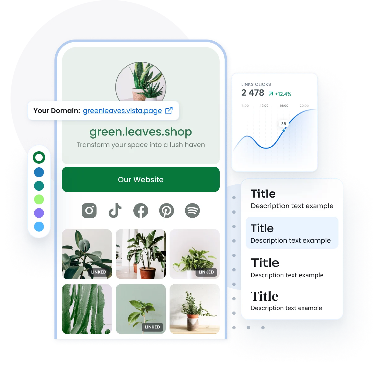 Vista Page offers endless customizations and integrations options